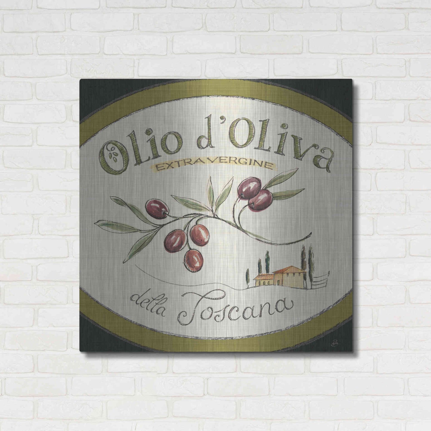 Luxe Metal Art 'Tuscan Flavor VI' by Daphne Brissonet, Metal Wall Art,36x36