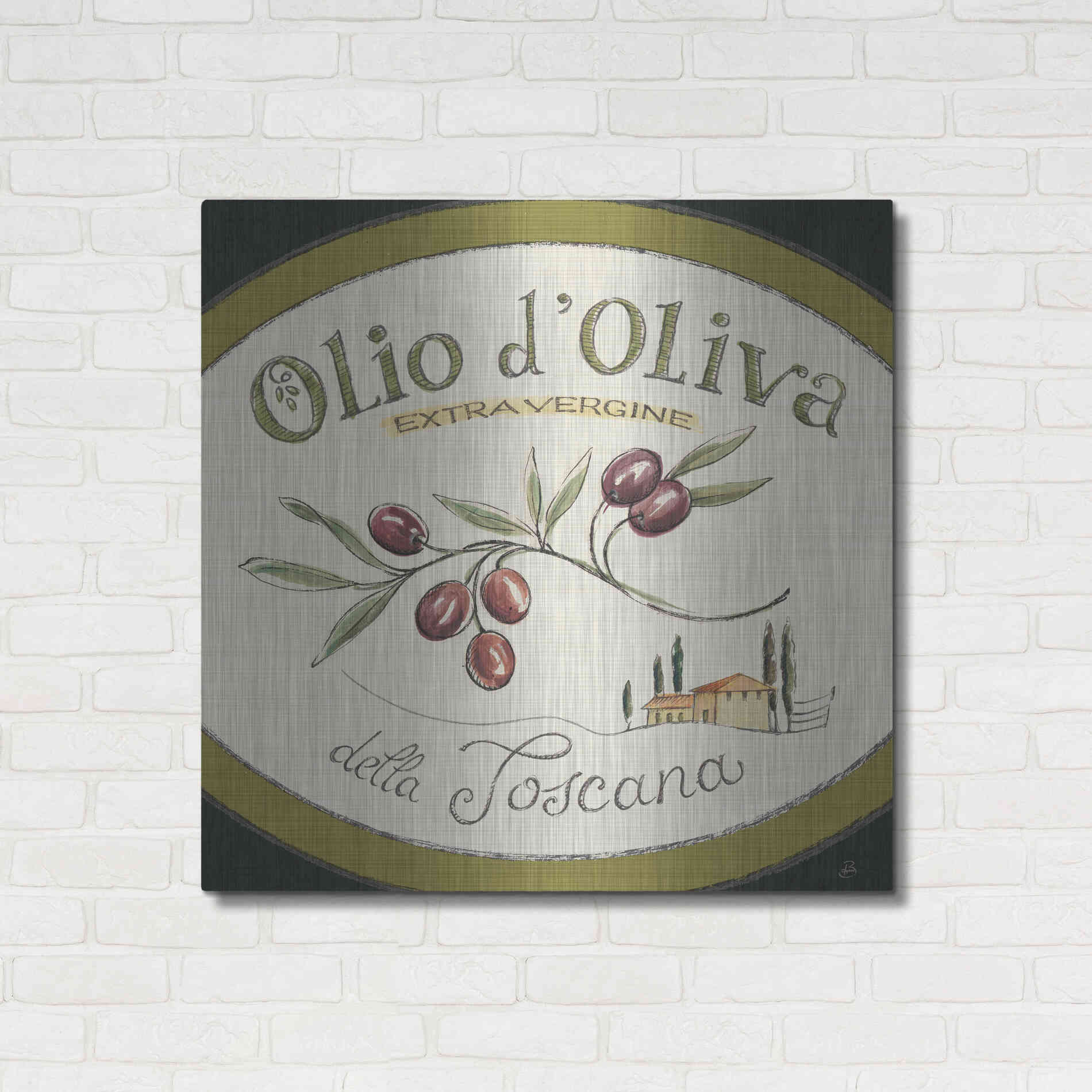 Luxe Metal Art 'Tuscan Flavor VI' by Daphne Brissonet, Metal Wall Art,36x36