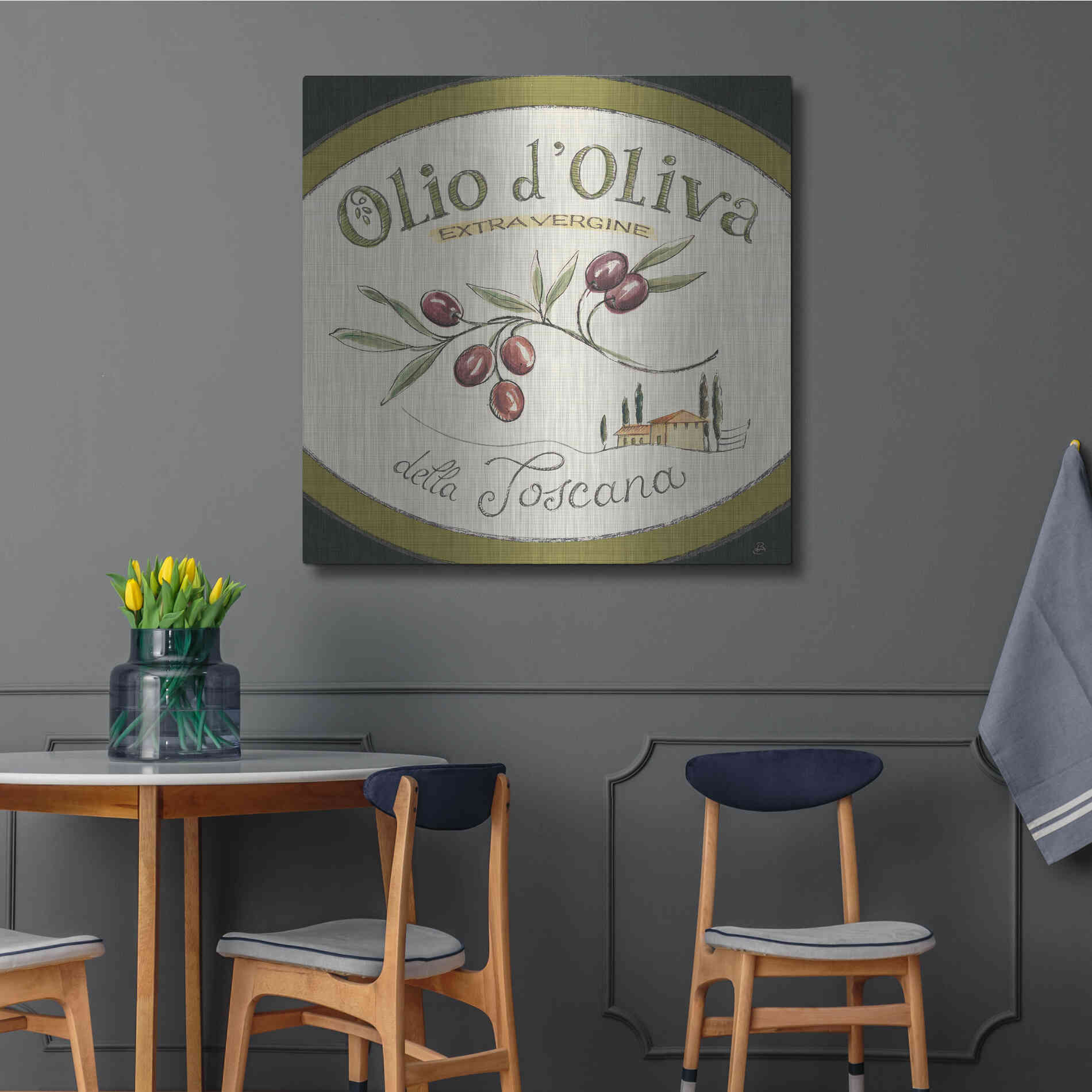 Luxe Metal Art 'Tuscan Flavor VI' by Daphne Brissonet, Metal Wall Art,36x36