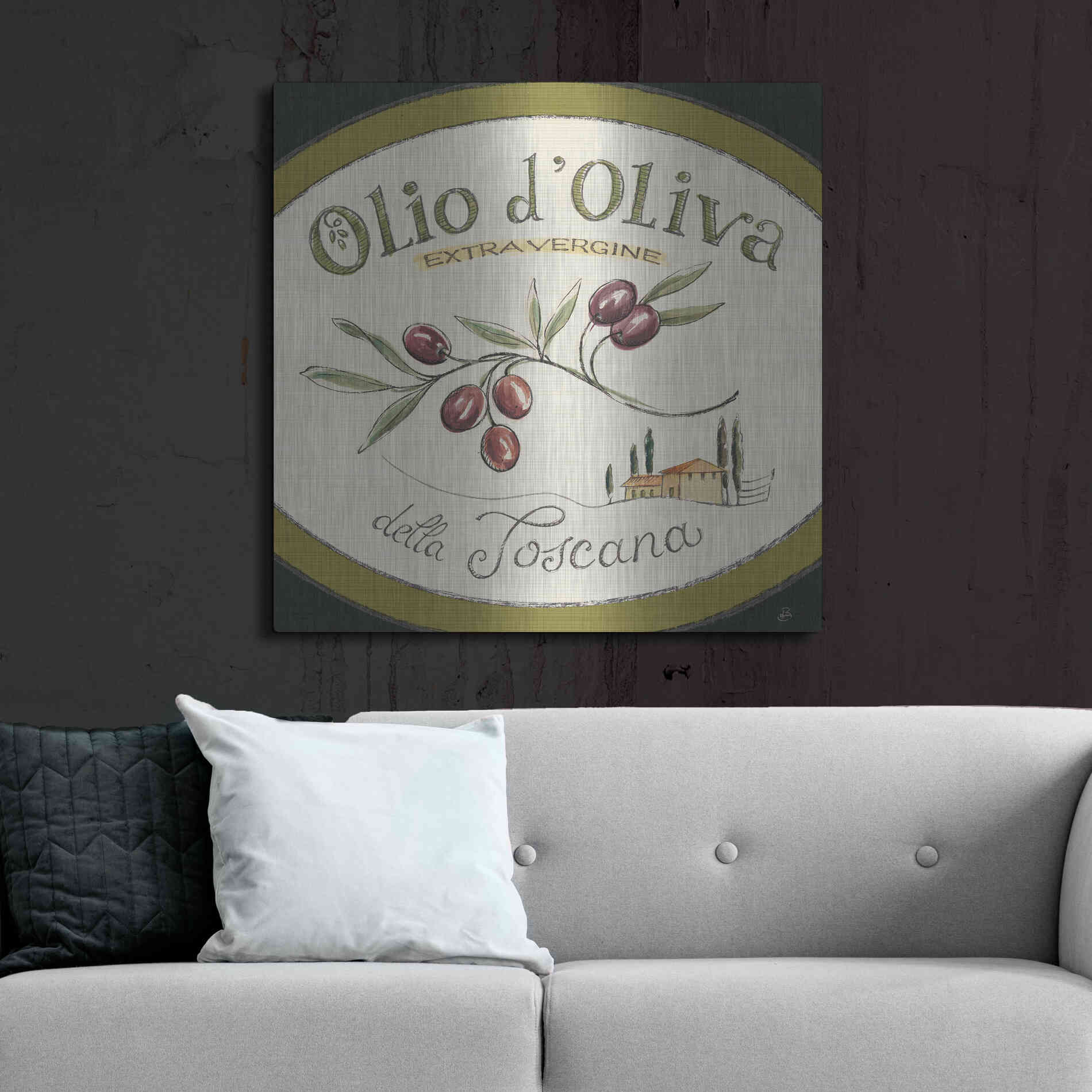 Luxe Metal Art 'Tuscan Flavor VI' by Daphne Brissonet, Metal Wall Art,36x36