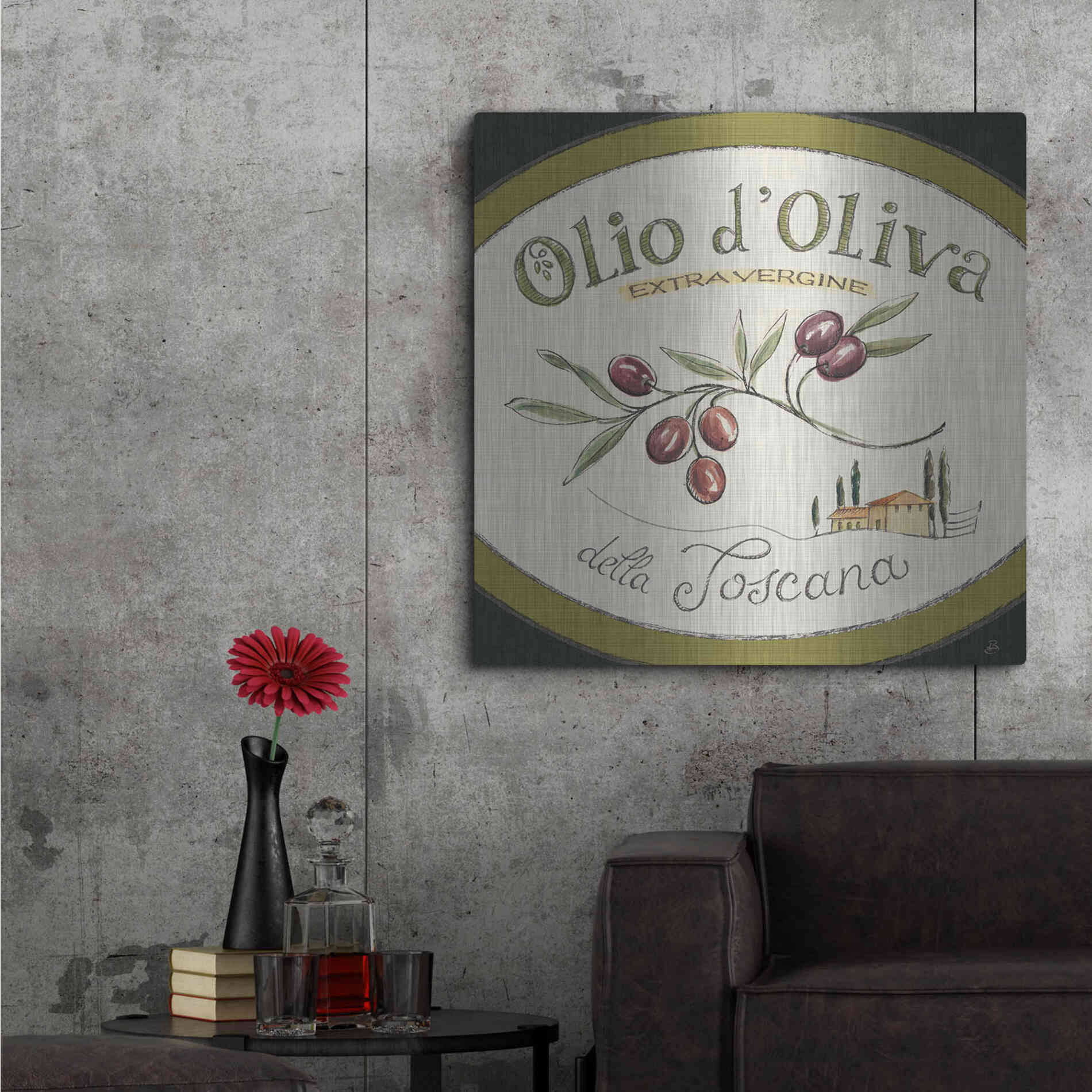 Luxe Metal Art 'Tuscan Flavor VI' by Daphne Brissonet, Metal Wall Art,36x36