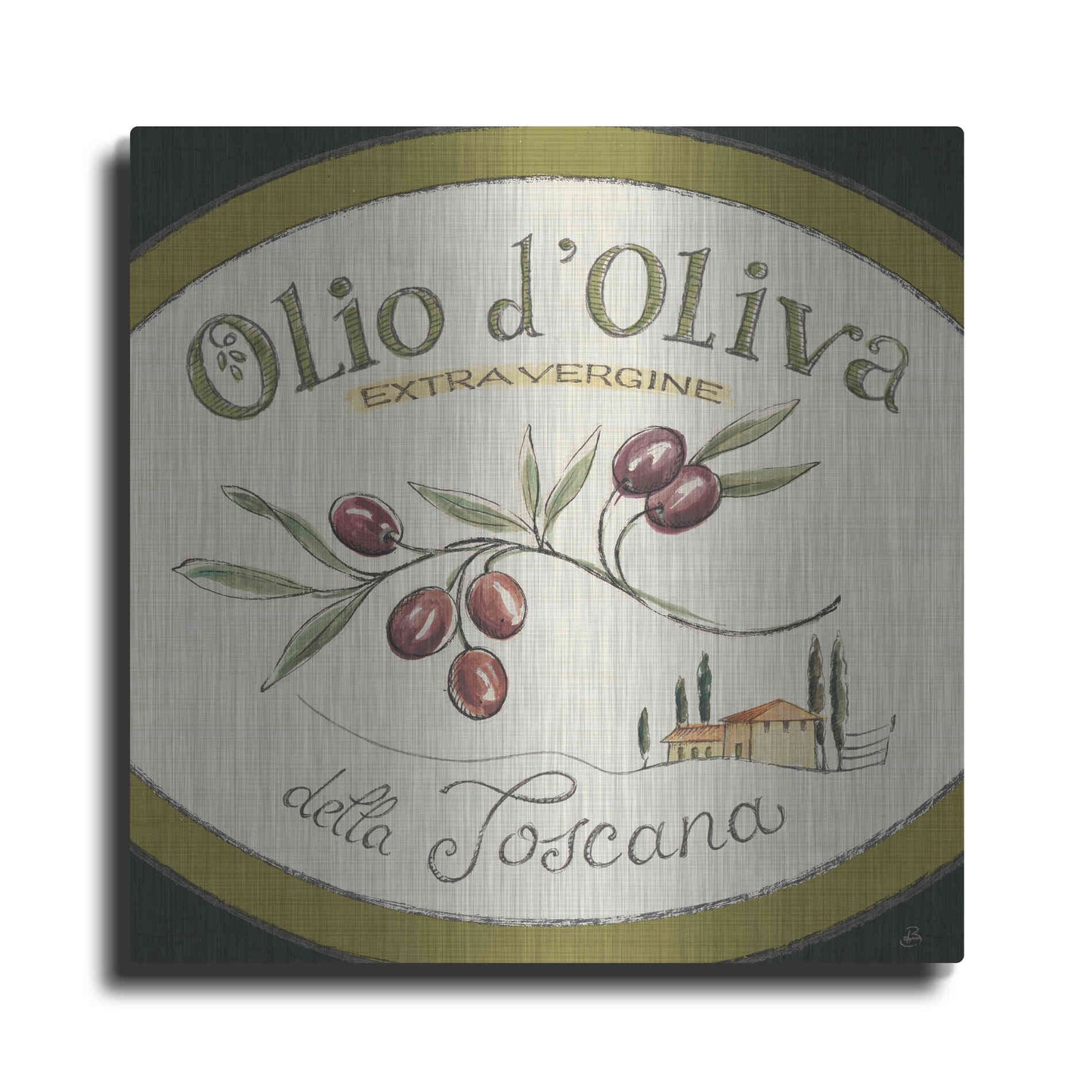 Luxe Metal Art 'Tuscan Flavor VI' by Daphne Brissonet, Metal Wall Art