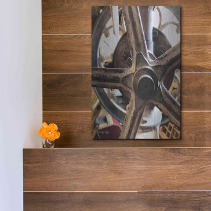 Luxe Metal Art 'Star Wheel' by Cindy Jacobs, Metal Wall Art,12x16