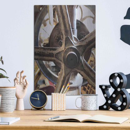 Luxe Metal Art 'Star Wheel' by Cindy Jacobs, Metal Wall Art,12x16