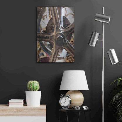 Luxe Metal Art 'Star Wheel' by Cindy Jacobs, Metal Wall Art,16x24