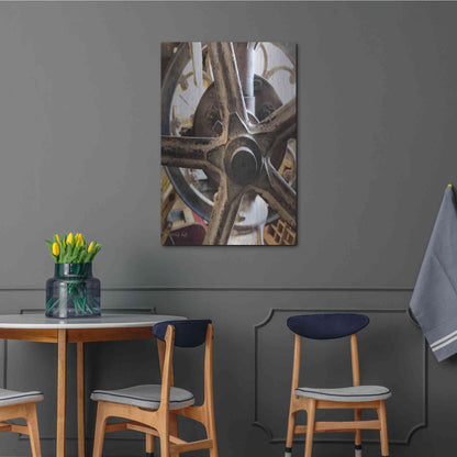 Luxe Metal Art 'Star Wheel' by Cindy Jacobs, Metal Wall Art,24x36
