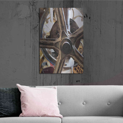 Luxe Metal Art 'Star Wheel' by Cindy Jacobs, Metal Wall Art,24x36