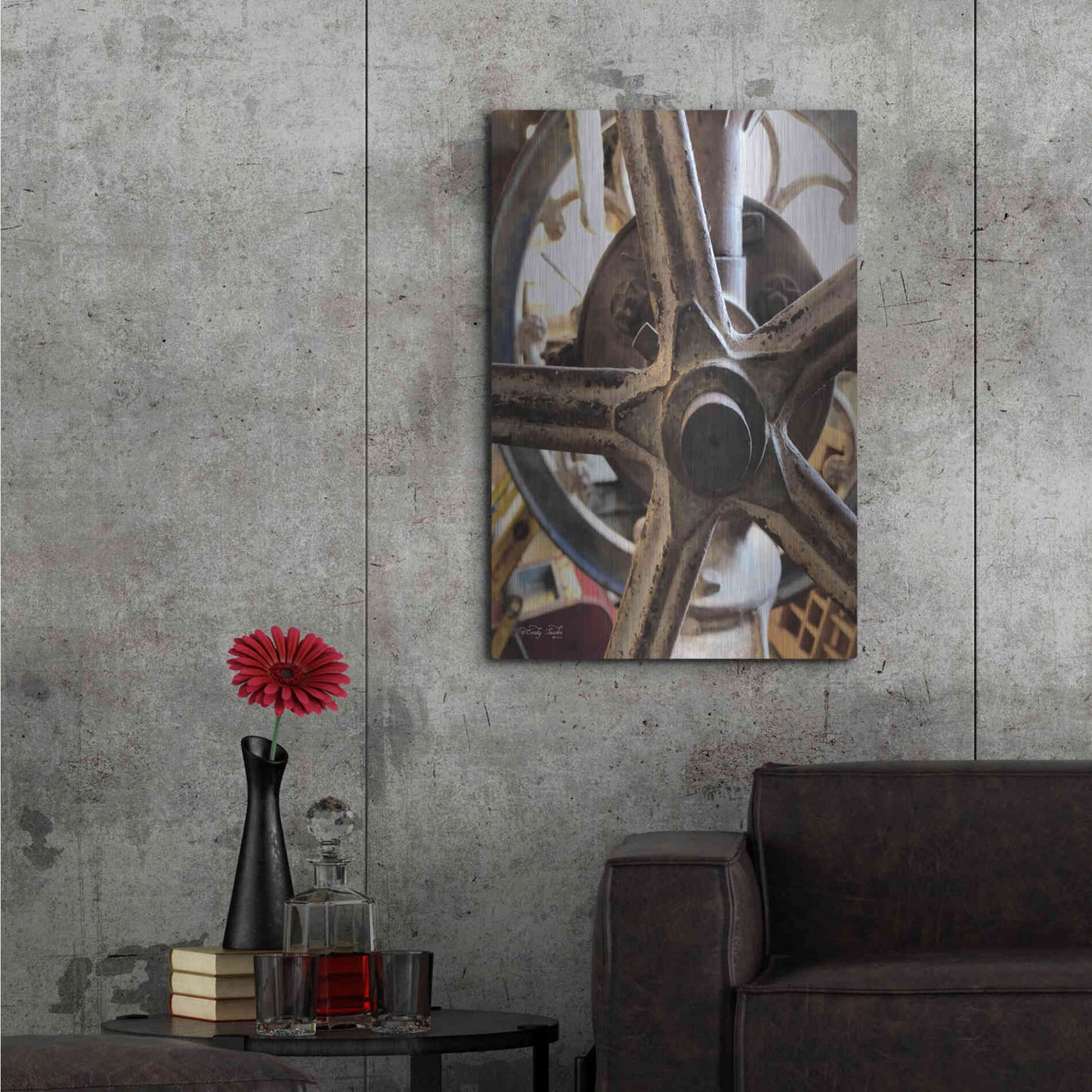 Luxe Metal Art 'Star Wheel' by Cindy Jacobs, Metal Wall Art,24x36