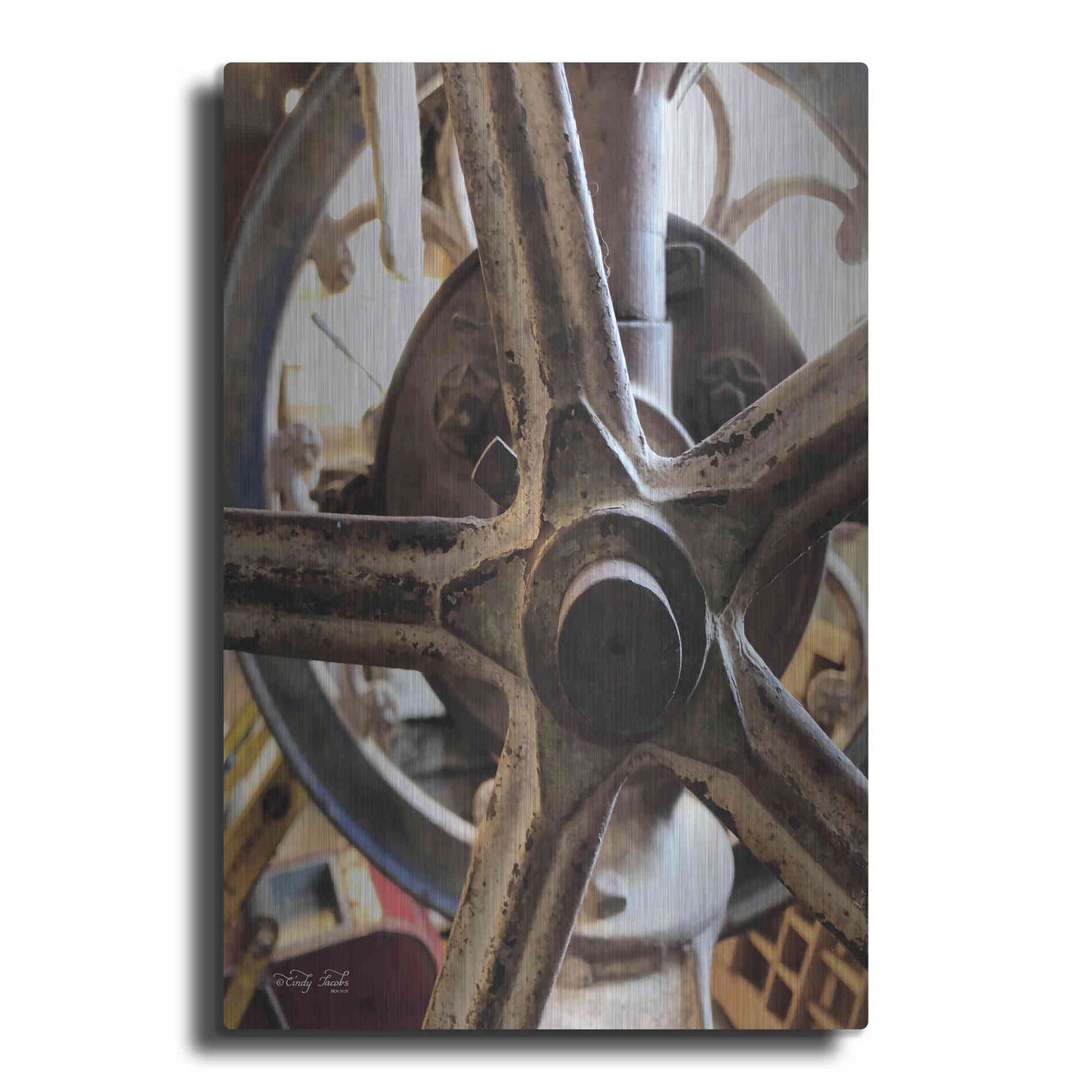 Luxe Metal Art 'Star Wheel' by Cindy Jacobs, Metal Wall Art
