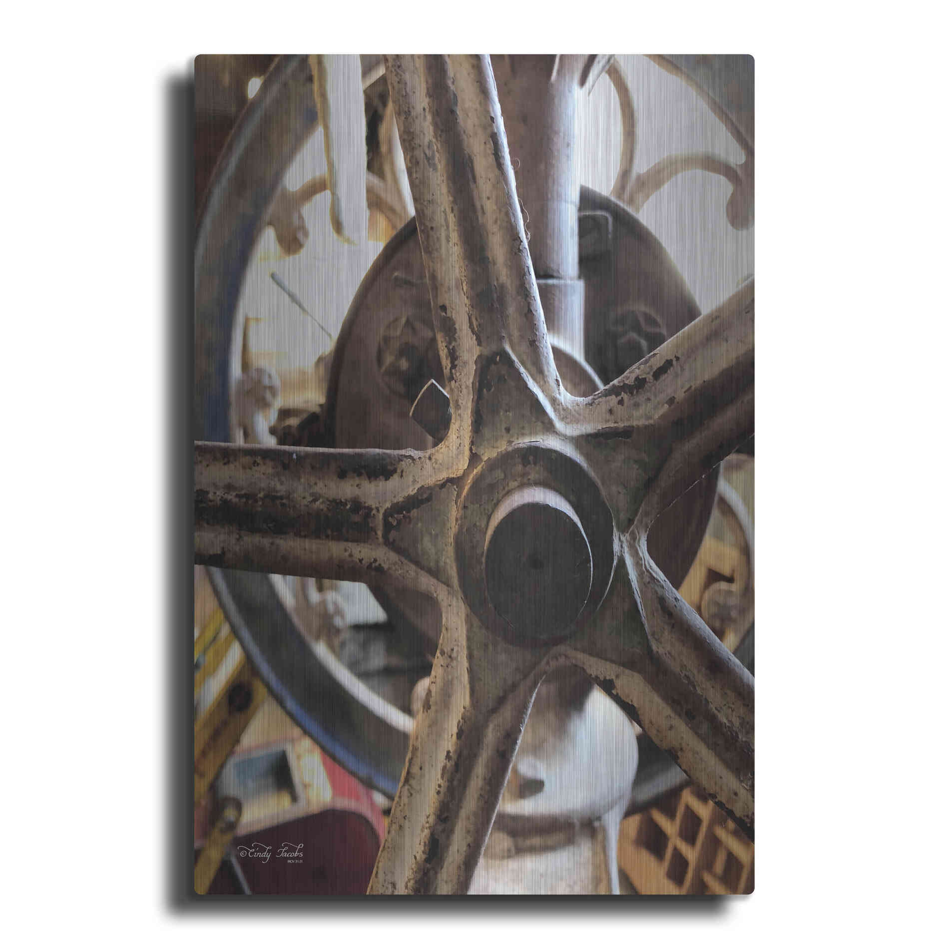 Luxe Metal Art 'Star Wheel' by Cindy Jacobs, Metal Wall Art