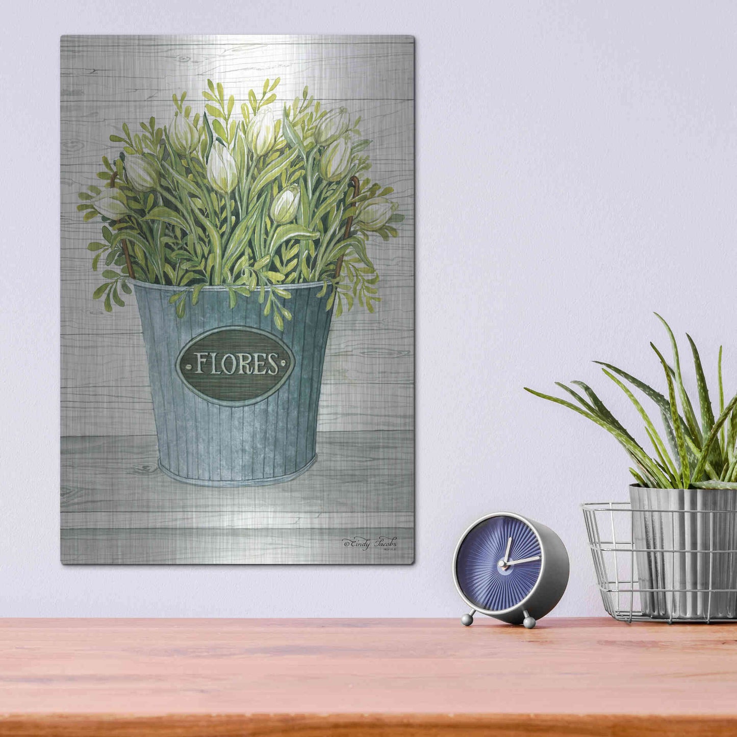 Luxe Metal Art 'Today's Picks' by Cindy Jacobs, Metal Wall Art,12x16