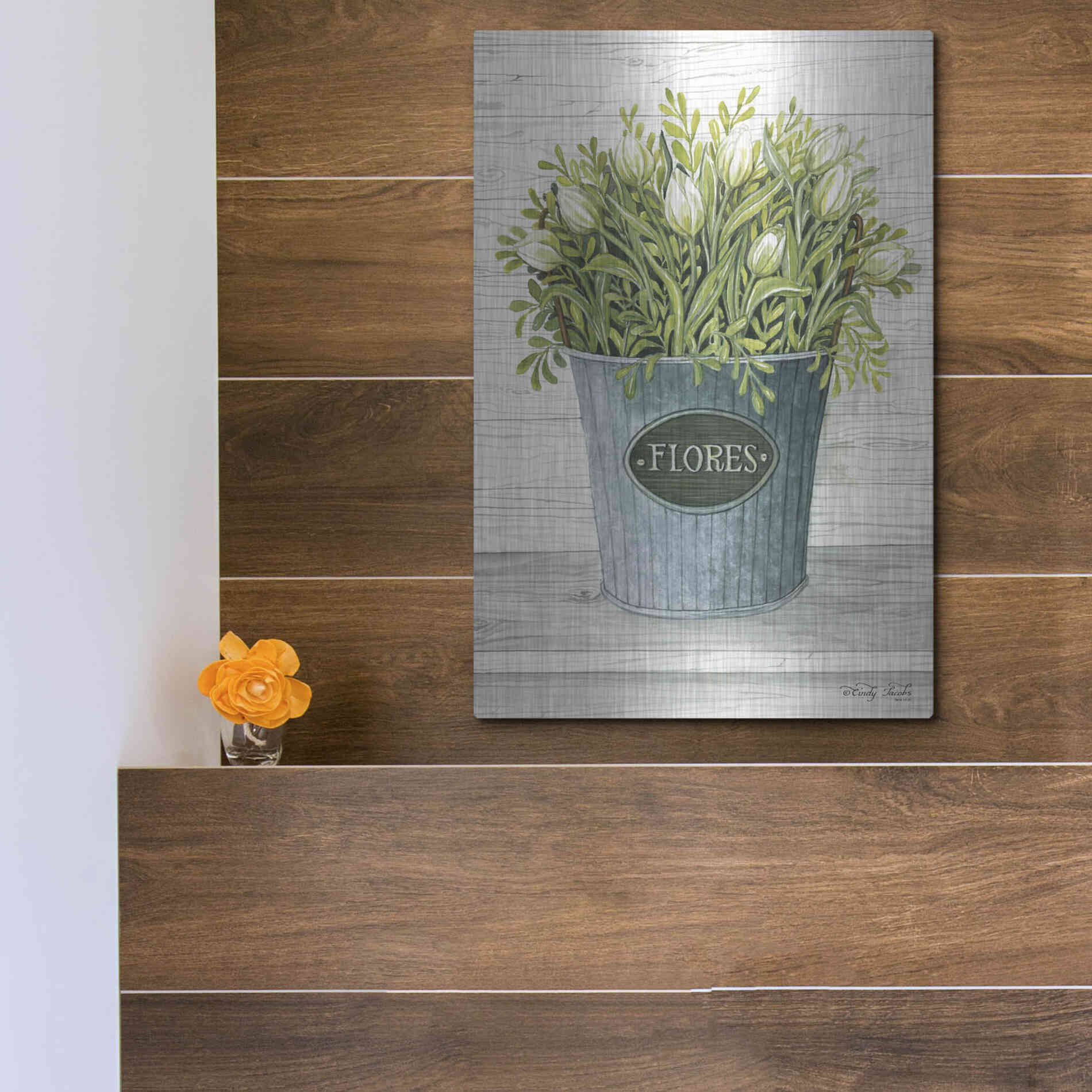 Luxe Metal Art 'Today's Picks' by Cindy Jacobs, Metal Wall Art,12x16