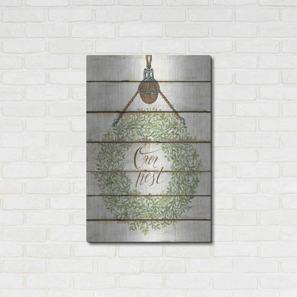 Luxe Metal Art 'Our Nest Wreath on Wood Panels' by Cindy Jacobs, Metal Wall Art,24x36