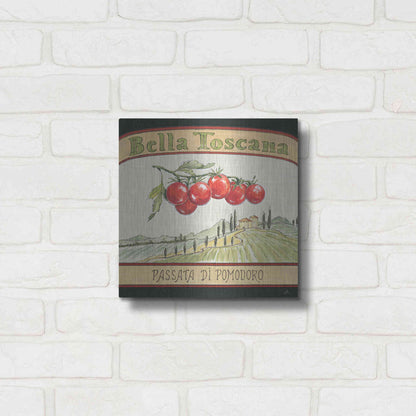 Luxe Metal Art 'Tuscan Flavor V' by Daphne Brissonet, Metal Wall Art,12x12