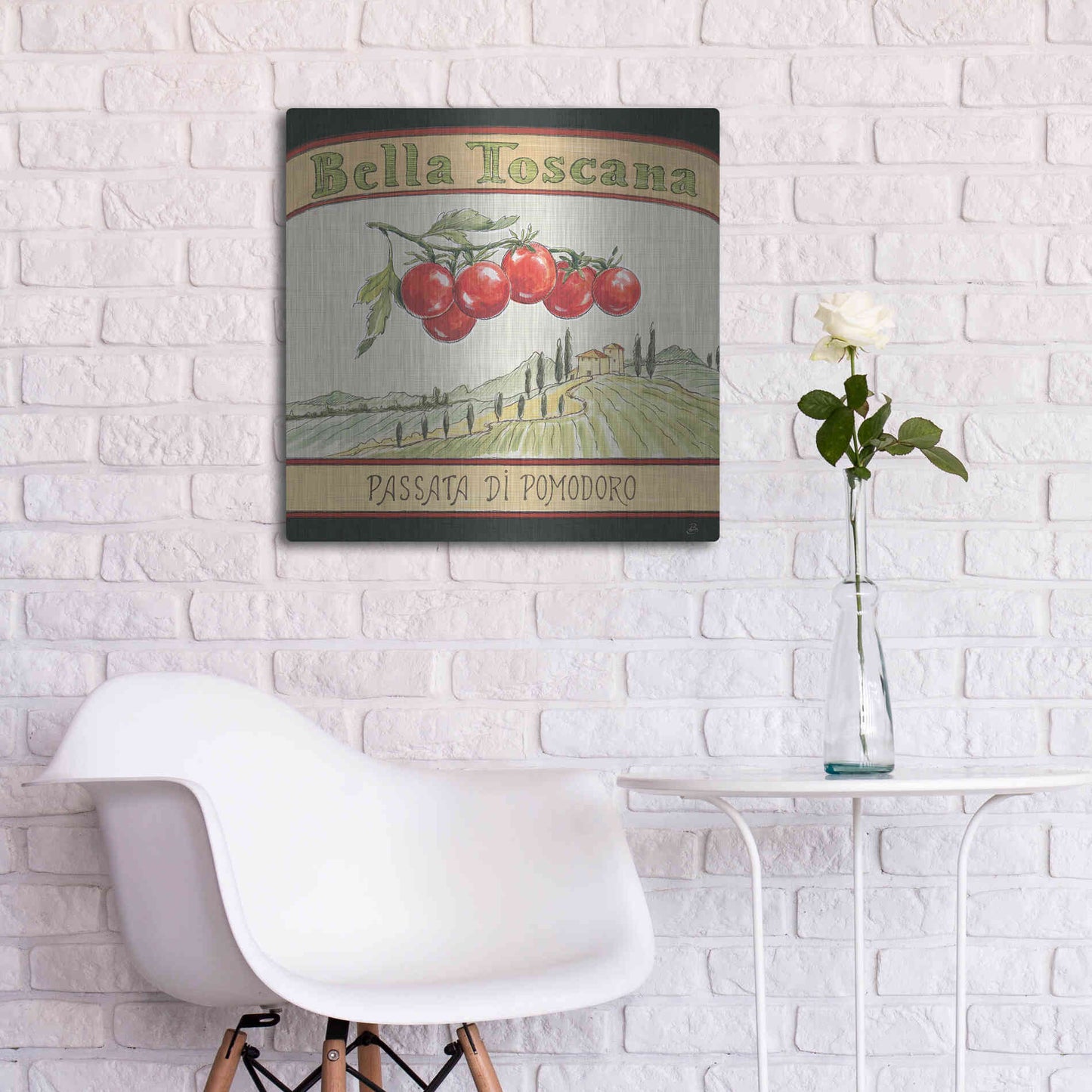 Luxe Metal Art 'Tuscan Flavor V' by Daphne Brissonet, Metal Wall Art,24x24