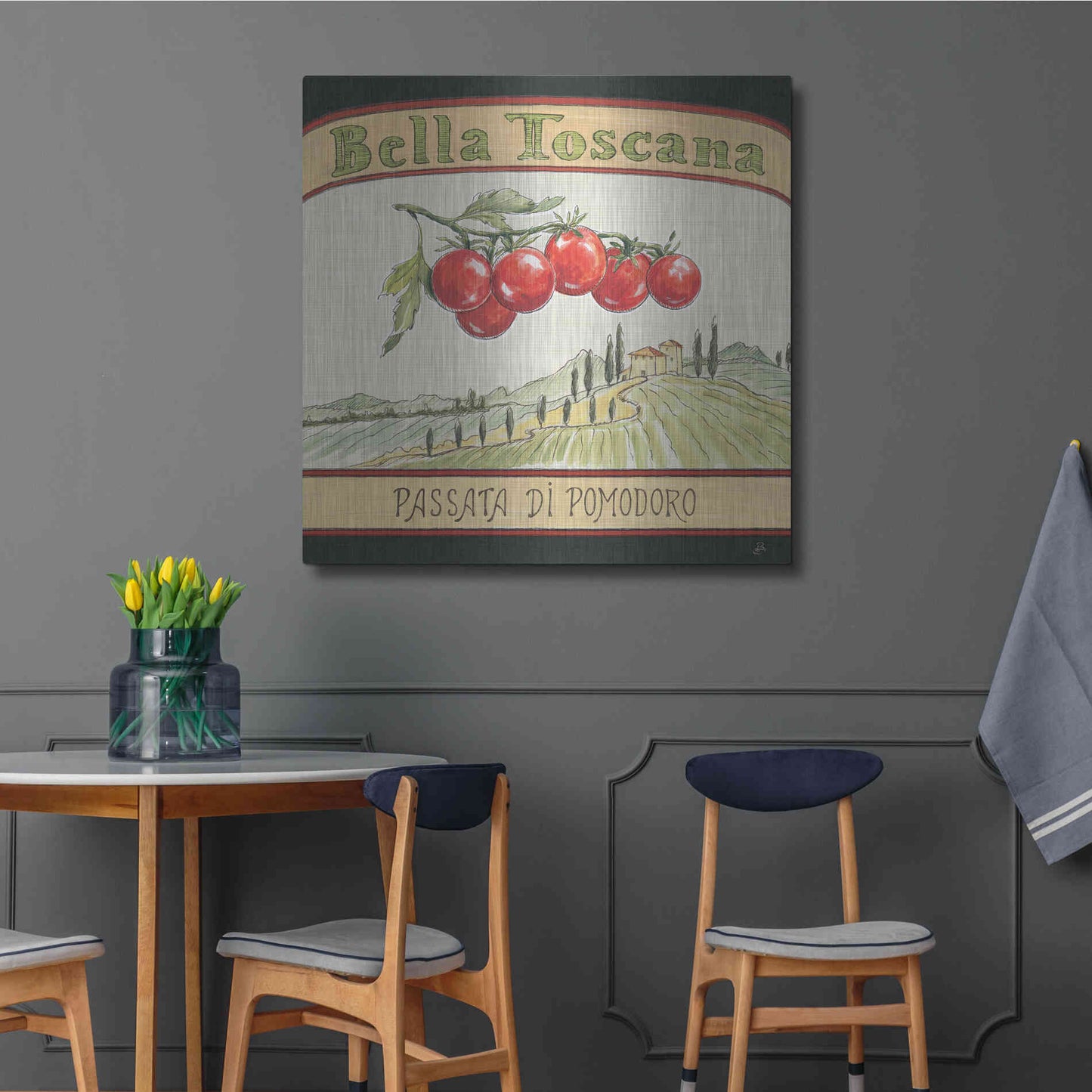 Luxe Metal Art 'Tuscan Flavor V' by Daphne Brissonet, Metal Wall Art,36x36