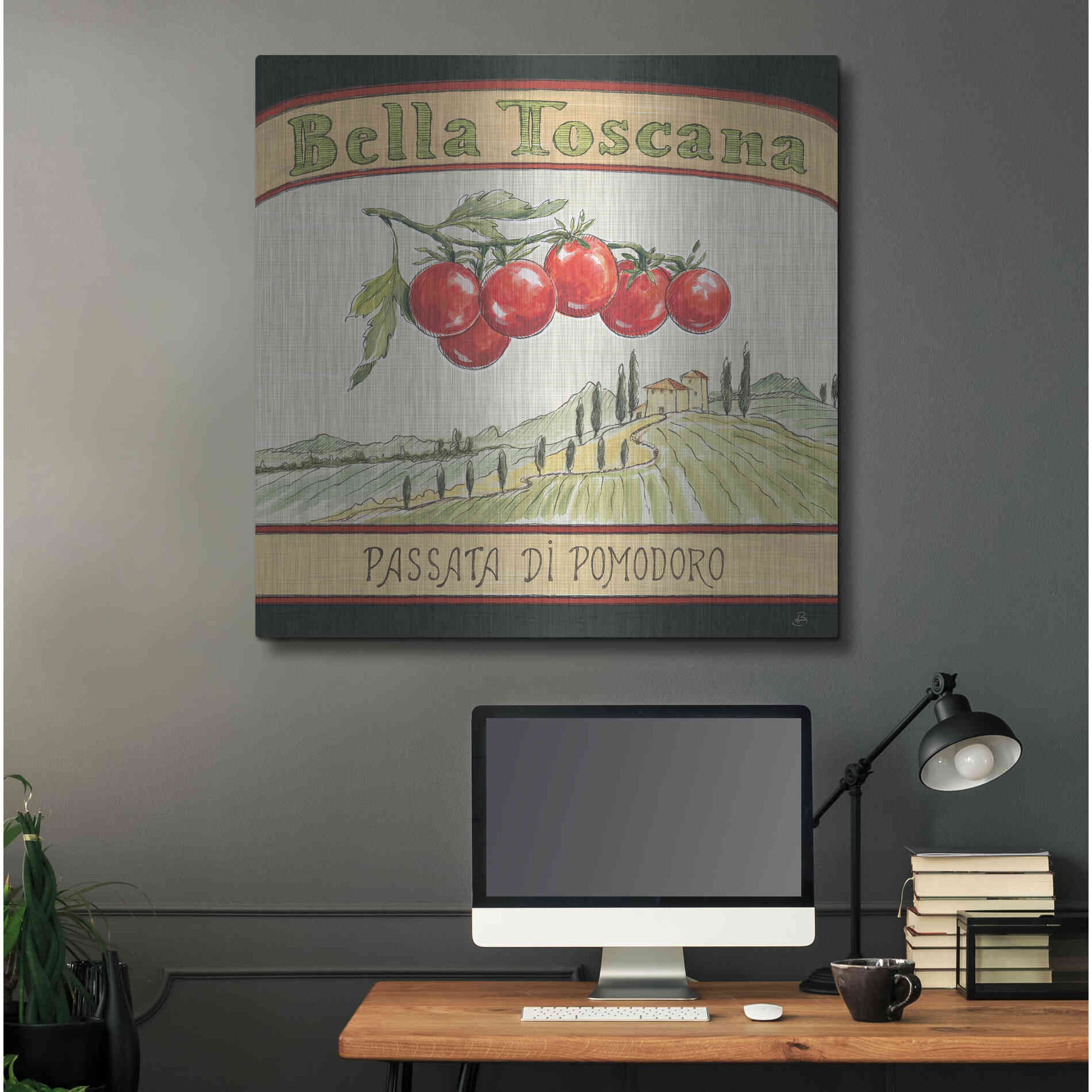 Luxe Metal Art 'Tuscan Flavor V' by Daphne Brissonet, Metal Wall Art,36x36