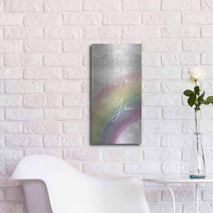 Luxe Metal Art 'Be Brave' by Cindy Jacobs, Metal Wall Art,12x24