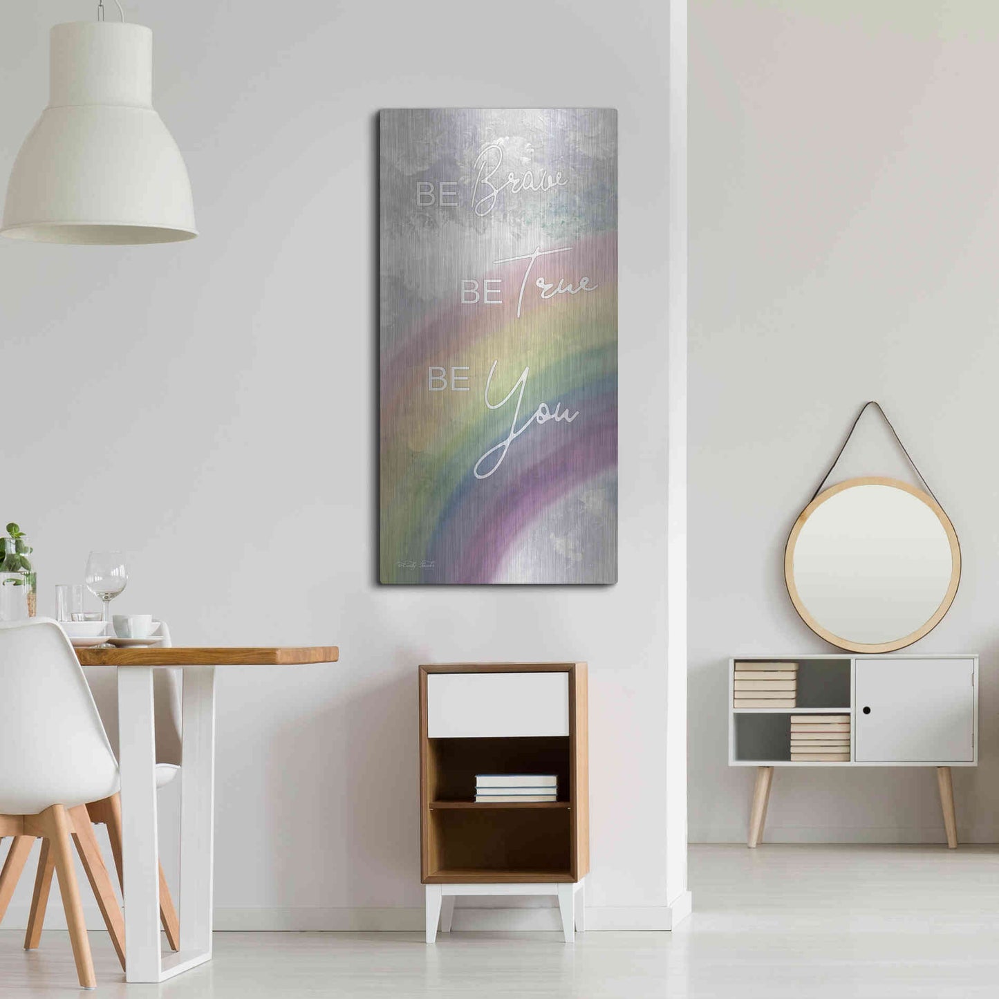 Luxe Metal Art 'Be Brave' by Cindy Jacobs, Metal Wall Art,24x48