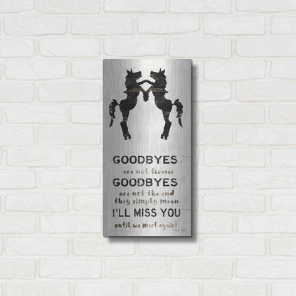 Luxe Metal Art 'I'll Miss You' by Cindy Jacobs, Metal Wall Art,12x24