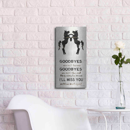 Luxe Metal Art 'I'll Miss You' by Cindy Jacobs, Metal Wall Art,12x24