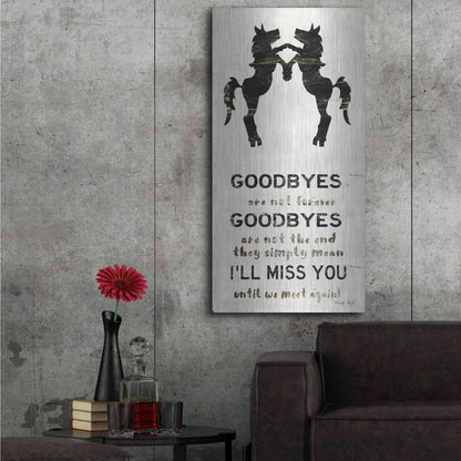 Luxe Metal Art 'I'll Miss You' by Cindy Jacobs, Metal Wall Art,24x48
