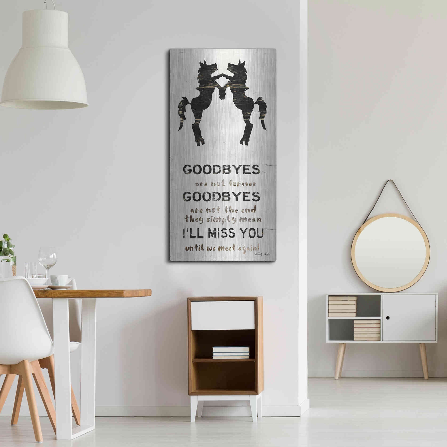 Luxe Metal Art 'I'll Miss You' by Cindy Jacobs, Metal Wall Art,24x48