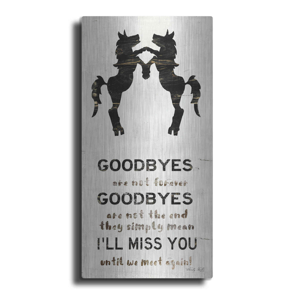Luxe Metal Art 'I'll Miss You' by Cindy Jacobs, Metal Wall Art