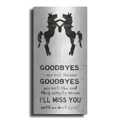 Luxe Metal Art 'I'll Miss You' by Cindy Jacobs, Metal Wall Art