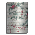 Luxe Metal Art 'It's the Most Wonderful Time Shiplap' by Cindy Jacobs, Metal Wall Art