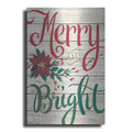 Luxe Metal Art 'Merry & Bright Shiplap' by Cindy Jacobs, Metal Wall Art