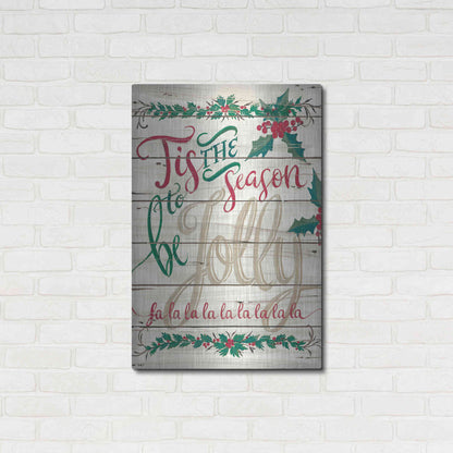 Luxe Metal Art 'Tis the Season Shiplap' by Cindy Jacobs, Metal Wall Art,24x36