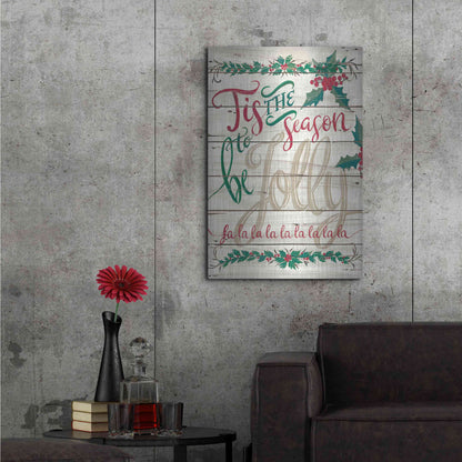 Luxe Metal Art 'Tis the Season Shiplap' by Cindy Jacobs, Metal Wall Art,24x36