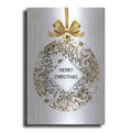 Luxe Metal Art 'Merry Christmas Ball Ornament' by Cindy Jacobs, Metal Wall Art