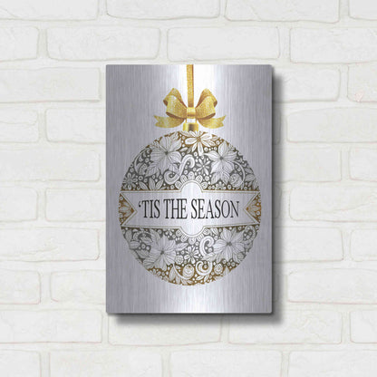 Luxe Metal Art 'Tis the Season Ornament' by Cindy Jacobs, Metal Wall Art,12x16