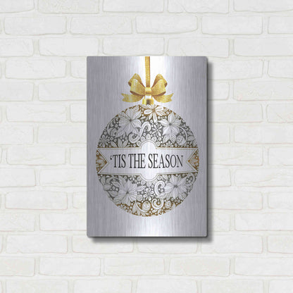 Luxe Metal Art 'Tis the Season Ornament' by Cindy Jacobs, Metal Wall Art,16x24