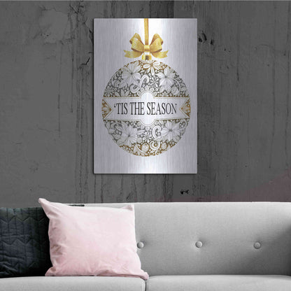 Luxe Metal Art 'Tis the Season Ornament' by Cindy Jacobs, Metal Wall Art,24x36