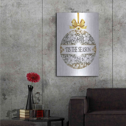 Luxe Metal Art 'Tis the Season Ornament' by Cindy Jacobs, Metal Wall Art,24x36