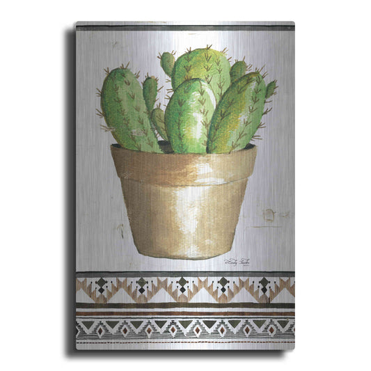Luxe Metal Art 'Happy Cactus' by Cindy Jacobs, Metal Wall Art
