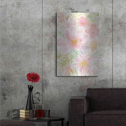 Luxe Metal Art 'Mixed Floral Blooms I' by Cindy Jacobs, Metal Wall Art,24x36