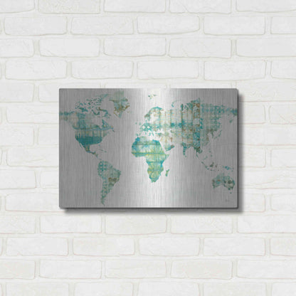 Luxe Metal Art 'Kanari Map' by Melissa Averinos, Metal Wall Art,24x16
