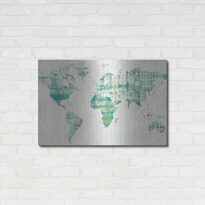 Luxe Metal Art 'Kanari Map' by Melissa Averinos, Metal Wall Art,36x24