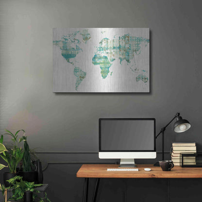 Luxe Metal Art 'Kanari Map' by Melissa Averinos, Metal Wall Art,36x24