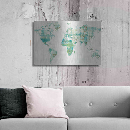 Luxe Metal Art 'Kanari Map' by Melissa Averinos, Metal Wall Art,36x24