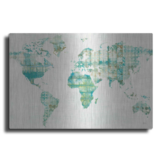 Luxe Metal Art 'Kanari Map' by Melissa Averinos, Metal Wall Art