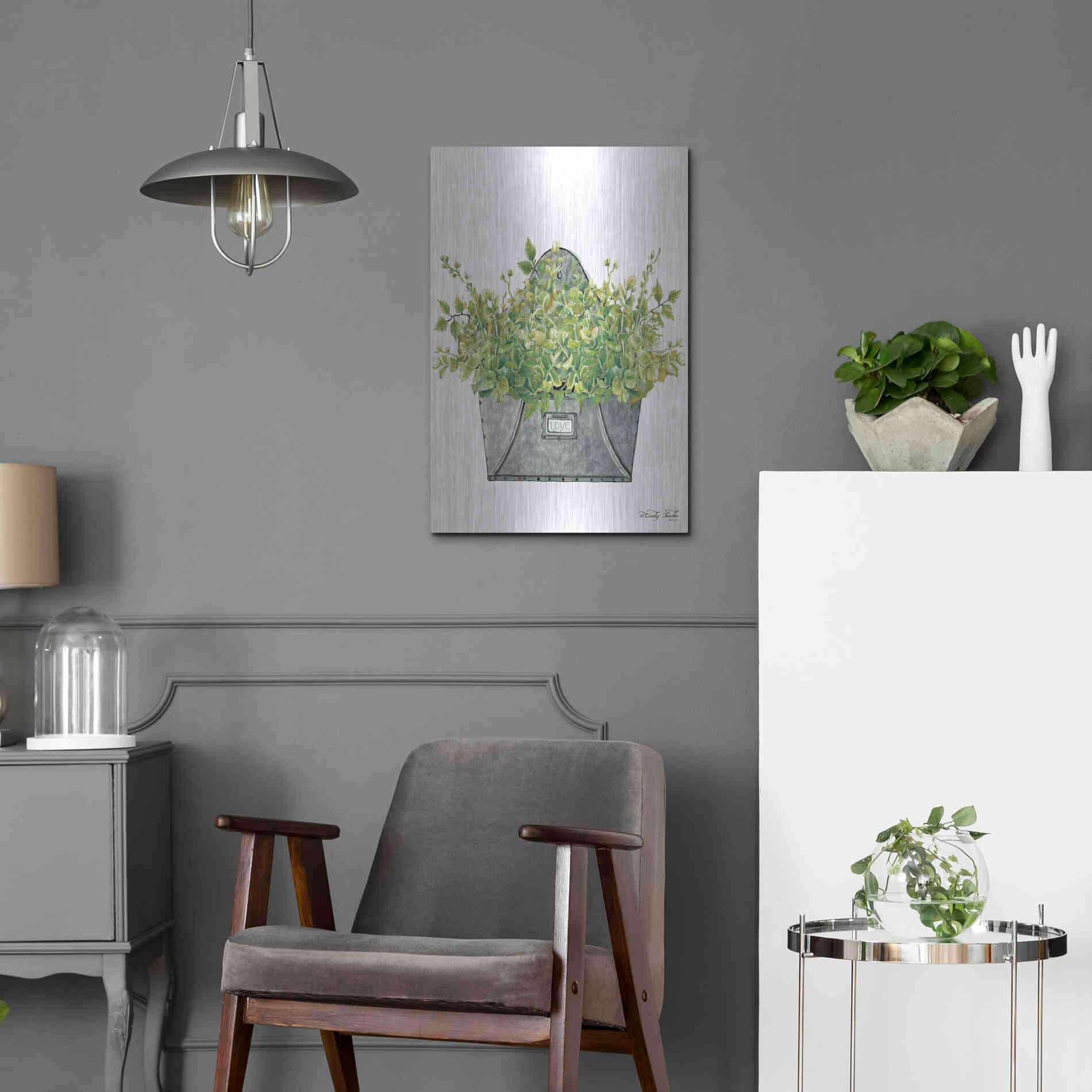 Luxe Metal Art 'Love Wall Box' by Cindy Jacobs, Metal Wall Art,16x24