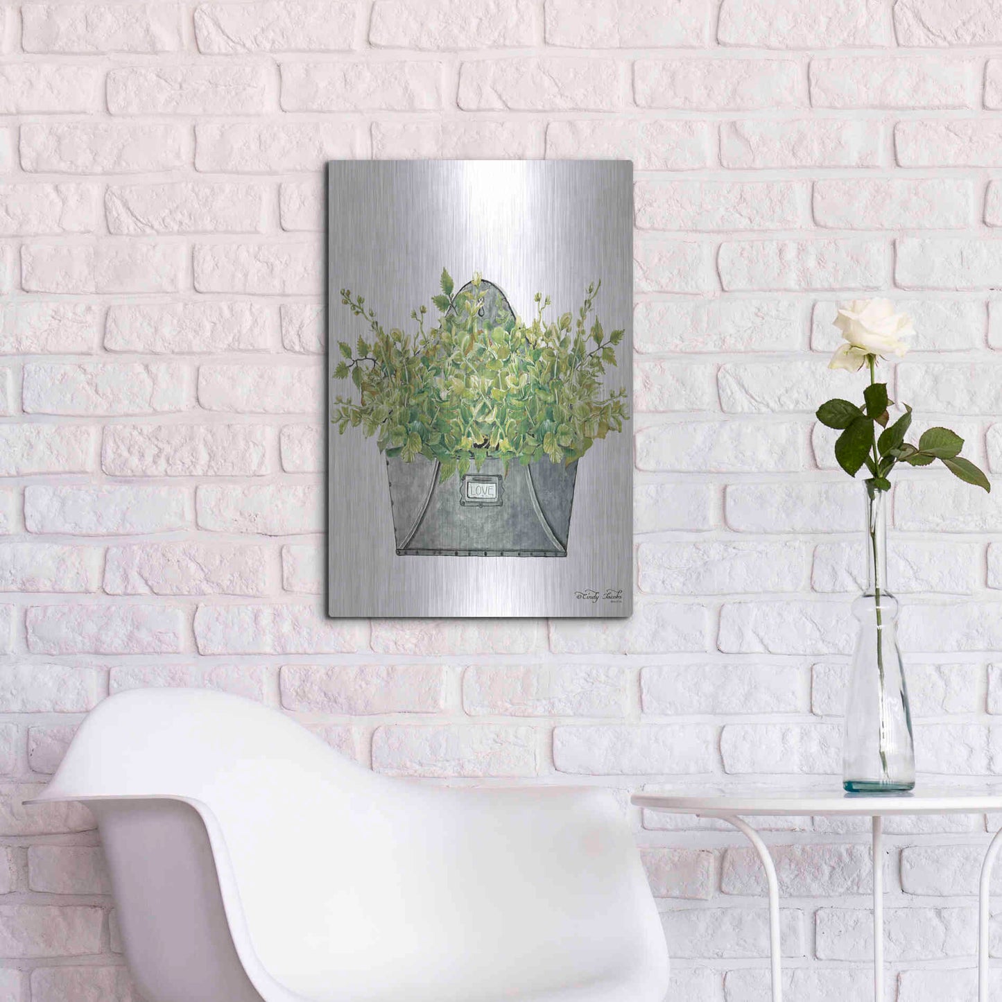 Luxe Metal Art 'Love Wall Box' by Cindy Jacobs, Metal Wall Art,16x24