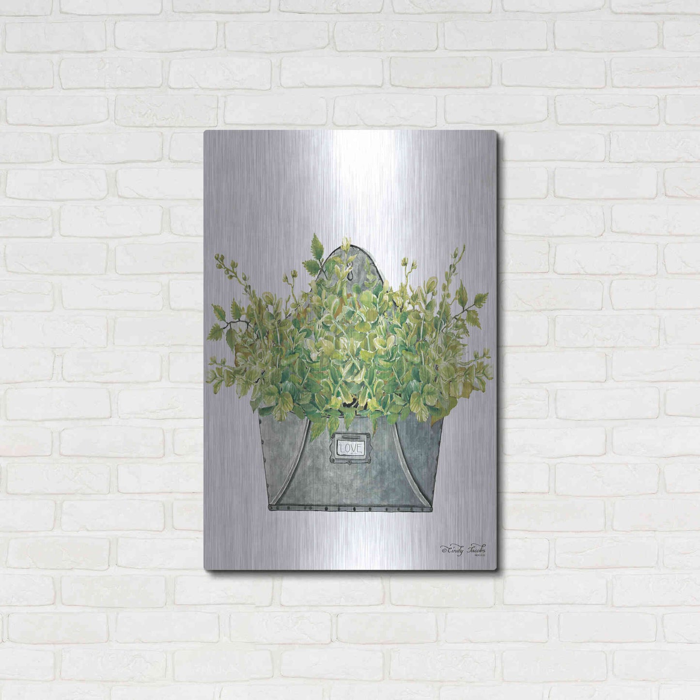 Luxe Metal Art 'Love Wall Box' by Cindy Jacobs, Metal Wall Art,24x36