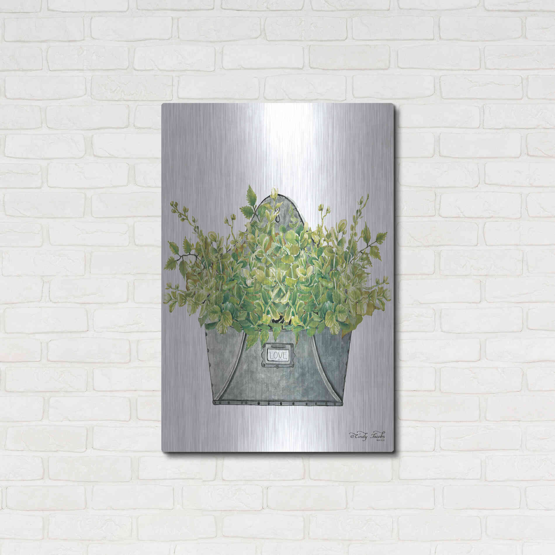 Luxe Metal Art 'Love Wall Box' by Cindy Jacobs, Metal Wall Art,24x36