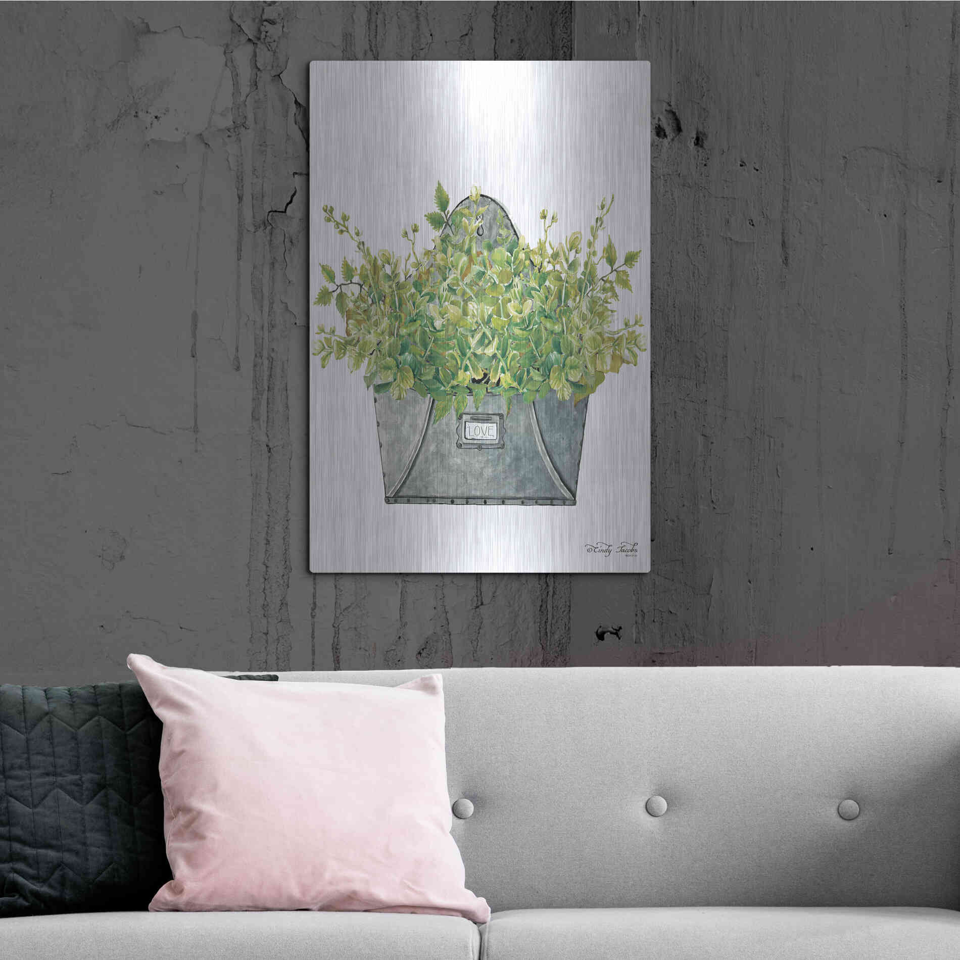 Luxe Metal Art 'Love Wall Box' by Cindy Jacobs, Metal Wall Art,24x36